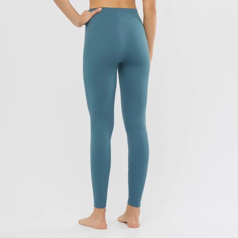 Mallas Para Correr Salomon Essential Seamless Mujer Azules | MX NPEB543